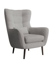 Vence Raven 06 lounge chair with footstool, black legs