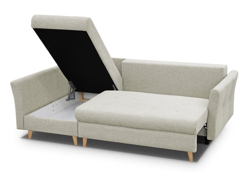 Lafre corner sofa bed with storage (Fabric: Gemma 06, Side: Left)