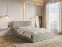 Upholstered bed 180x200 cm Tilio with storage, metal frame Tilia 03 thick corduroy