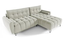 Corner sofa with sleeping function Minna L-shaped Amon 18 with container hydrophobic velvet universal