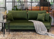 Volio three-seater sofa with black legs