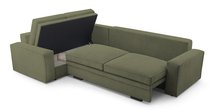 Figline L-shaped corner sofa with sleeping function with container Lincoln 37 corduroy left-hand side