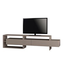 Lotero mocca TV cabinet with two wall shelves