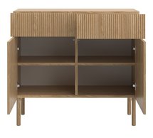 Nolie two-door chest of drawers with two drawers, 100 cm, Oiled Oak