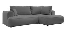 Ovo II L-shaped corner sofa with sleeping function Castel 93 with side and container, easy-to-clean velvet, right-hand