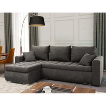 Corner sofa with sleeping function Derkan L (Fabric: Riviera 95)