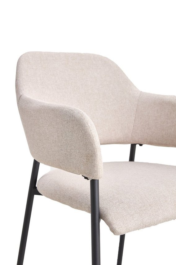 Upholstered chair with armrests Azhai beige