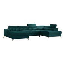 Velada U-shaped corner sofa bed (Fabric: Velvetmat 38, Side: Right)