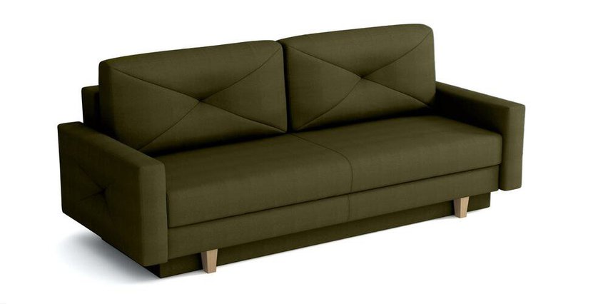 Lartes three-seater sofa bed with storage (Fabric: Monolith 38, Legs: Natural)