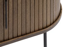 TV cabinet Gativel 180 cm burnt oak slats