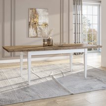 Euglia extendable table 160-240x90 cm Abisko ash with Lefkas oak top 247DJU92