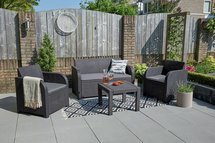 Georgia Keter four-seater garden set with a graphite table