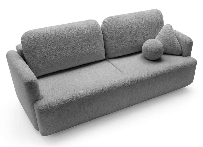 Lambina three-seater sofa with Abriamo 07 boucle container