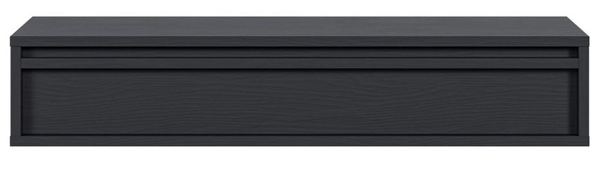 Evo console with hanging drawer, 90 cm, black