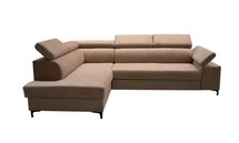 Tazzola L-shaped corner sofa bed with storage (Fabric: Manila 21, Side: Left)