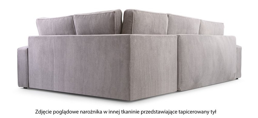 Figline L-shaped corner sofa with sleeping function with Onega 11 container in hydrophobic fabric, right-hand side