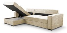 Corner sofa with sleeping function Pazzano L-shaped with container Palladium 02 left-hand side