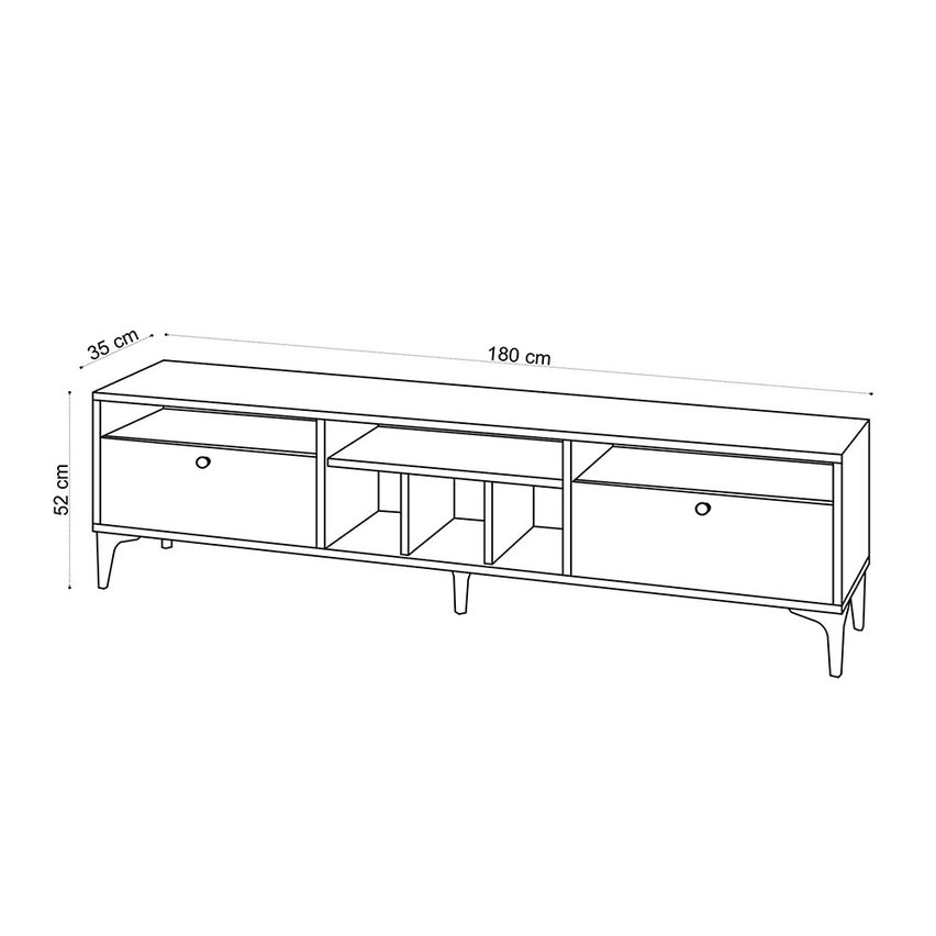 Robera TV cabinet 180 cm oak