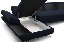 Lazaro U-shaped corner sofa bed with storage (Fabric: Salvador 05, Side: Left)