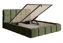 Upholstered bed 160x200 cm Cloudy with container olive Toronto 13