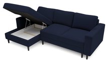 Corner sofa with sleeping function Nalika L-shaped with container (Fabric: Salvador 05, Side: Left)