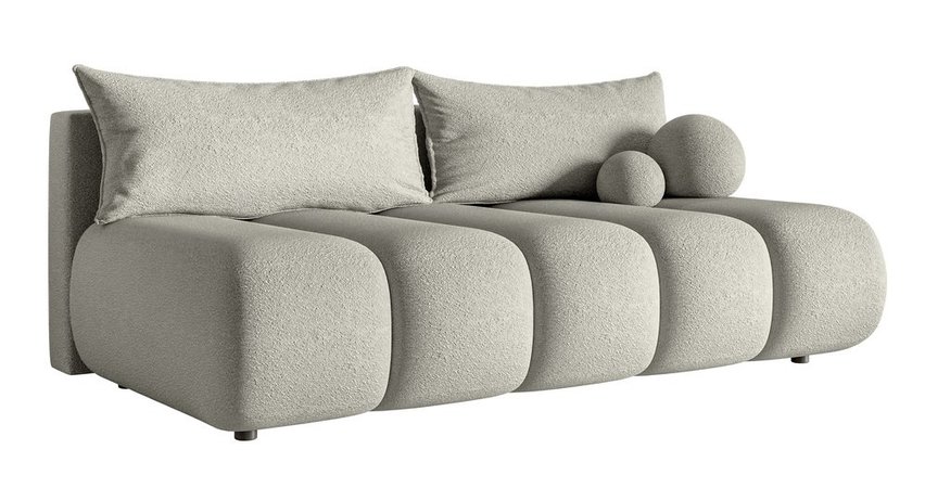 Dandelino Mini three-seater sofa with sleeping function Coral 85 boucle