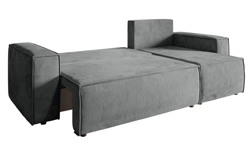 Copertino L-shaped corner sofa with sleeping function with Element 24 universal container