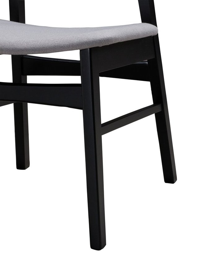 Paraves wooden chair, black oak/light gray