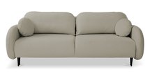 Bafra sofa bed with sleeping function and bedding container, beige velvet