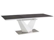 Extendable table Aramoko II 160-220x90 cm gray - white