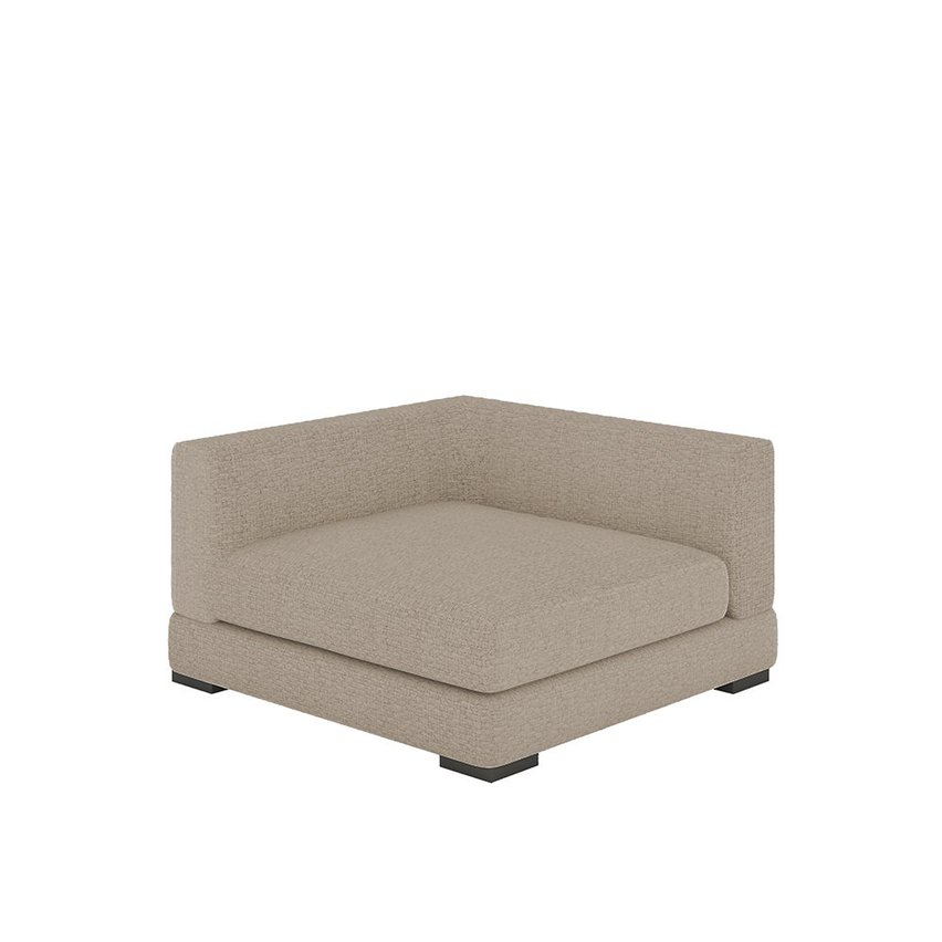 Mia L-shaped modular corner sofa with two poufs (Fabric: Storm 09)