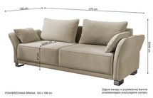 Baselo three-seater sofa bed (Fabric: Zetta 293)