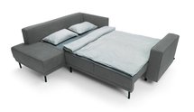 Rodario corner sofa bed with storage (Fabric: Castel 93, Side: Left)