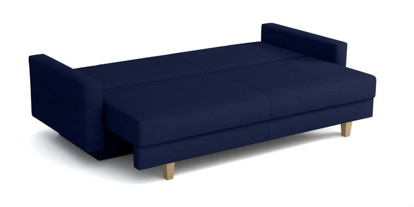 Lartes three-seater sofa bed with storage (Fabric: Monolith 77, Legs: Natural)