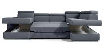 Ararip corner sofa bed 341 cm U-shaped with adjustable headrests (Fabric: Element 23, Side: Right)