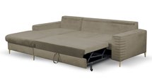 Buram L-shaped corner sofa bed with storage (Fabric: Velluto 03, Side: Left)