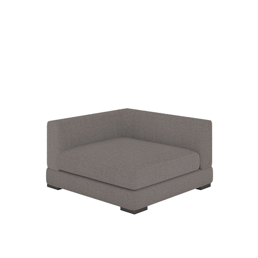 Mia L-shaped modular corner sofa with two poufs (Fabric: Storm 97)