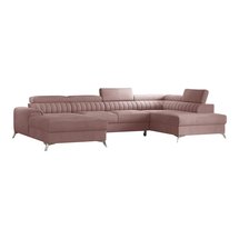 Velada U-shaped corner sofa bed (Fabric: Nube 24, Side: Right)