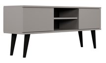 Damally TV cabinet 120 cm gray with black legs