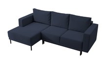 Rodario mini corner sofa with sleeping function and Castel 79 bedding container, left-handed