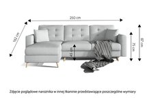 Corner sofa with sleeping function Masime L (Fabric: Monolith 09)