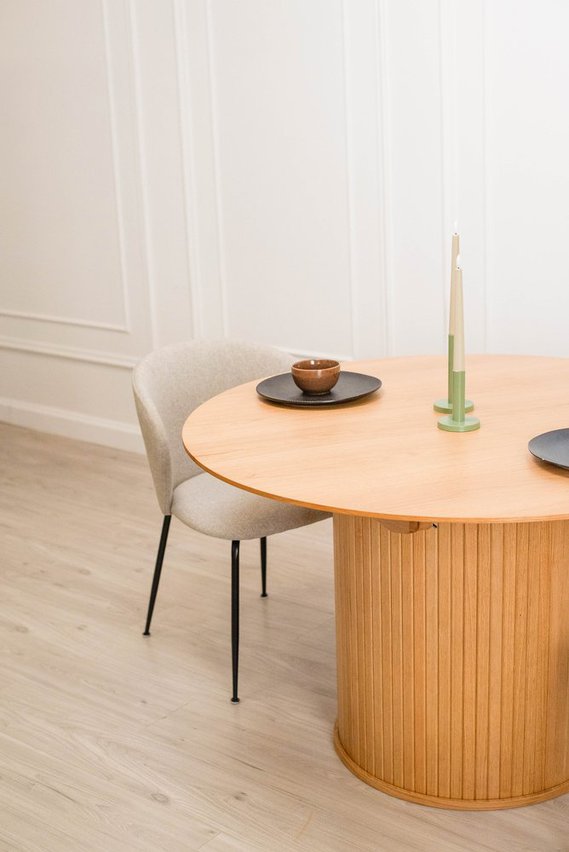 Gativel extendable table 120-167 cm slats natural oak