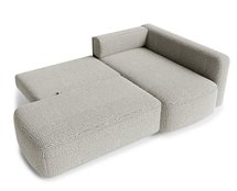 Corner sofa with sleeping function Halme Coco 80 L-shaped with side and container hydrophobic braid right-hand side