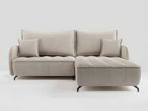 Corner sofa with sleeping function Arandes L-shaped with container Salvador 01 hydrophobic velvet right-hand side