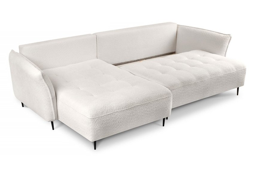 Minulo L-shaped corner sofa bed with storage (Fabric: Catch Me 01, Side: Left)