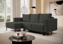 Rodario mini corner sofa with sleeping function and Castel 39 bedding container, left-handed