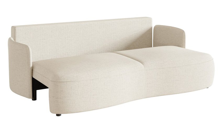 Raviolo three-seater sofa with storage Moly 02 hydrophobic chenille