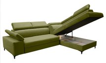 Tazzola L-shaped corner sofa bed with storage (Fabric: Manila 34, Side: Right)