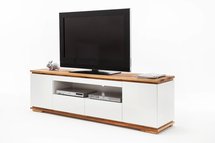 Bridder TV cabinet 202 cm white matt/oak