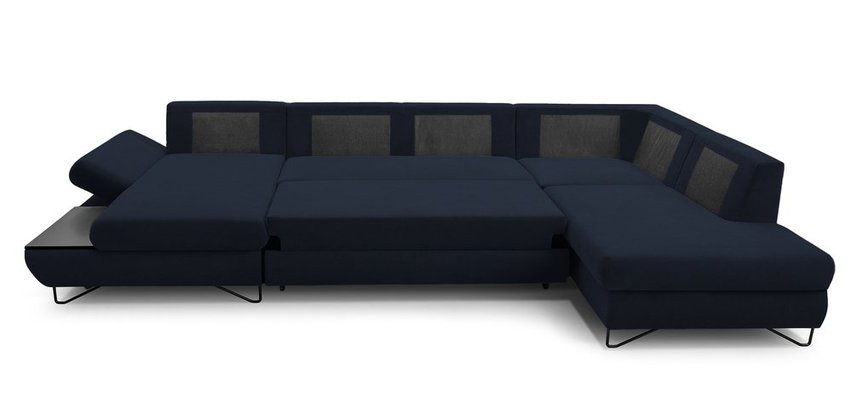 Lazaro U-shaped corner sofa bed with storage (Fabric: Salvador 05, Side: Left)